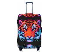 CNTDBU Tiger Head Housse de protection élastique pour valise, résistante aux rayures, convient à la plupart des valises, Noir , L, Bohémien