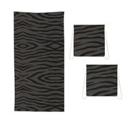 CNTDBU Tiger Stripe Sac de serviette pliable 2 en 1 - Grande serviette de plage avec sac de rangement, serviette de voyage en microfibre super absorbante pour piscine