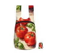 CNTDBU Tomato Basil Fresh Sac à dos pliable 16 l léger et pliable pour voyage Sac à dos de randonnée imperméable avec fermeture éclair pour homme et femme