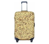 CNTDBU Treasure Labyrinthe Housse de valise extensible - Protection élastique pour voyage, résistante aux rayures, s'adapte à la plupart des valises, Noir , M, Bohémien