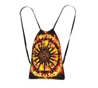 CNTDBU Turning the Flame Sac à dos pliable avec cordon de serrage - Sac de courses léger et réutilisable pour voyage, sac à dos compact pour le camping, la salle de sport