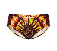 CNTDBU Turning The Flame Slip triangle pour homme - Doux et extensible - Respirant - Avec pochette, taille sans étiquette - Évacuation de l'humidité pour un usage quotidien, Noir , L