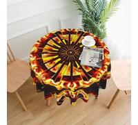 CNTDBU Turning the FlameNappe ronde imperméable lavable infroissable pour salle à manger 152,4 cm