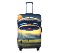CNTDBU UFO Landing Housse de protection élastique pour valise, résistante aux rayures, convient à la plupart des valises, Noir , M, Bohémien