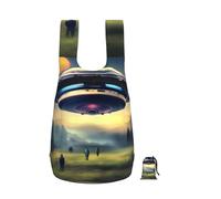 CNTDBU Ufo Landing Sac à dos pliable 16 l léger et pliable pour voyage Sac à dos de randonnée imperméable avec fermeture éclair pour homme et femme