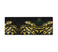 CNTDBU Viper Coil Sous-main de bureau extra large 30 x 80 cm - Tapis de souris de jeu antidérapant avec bords cousus, tapis de clavier imperméable pour bureau