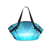 CNTDBU Whales under the sea 2 en 1 Couverture de pique-nique Sac pliable imperméable rond pour plage parc fourre-tout de camping portable avec poches de rangement pour aventures en plein air