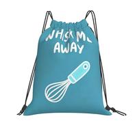 CNTDBU Whisk Me Away Grand sac à dos étanche et léger pour le sport, sac à dos décontracté avec cordon de serrage pour voyage, randonnée