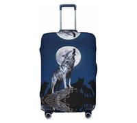 CNTDBU Wolf King Howl Housse de protection élastique pour valise, résistante aux rayures, s'adapte à la plupart des valises, Noir , M, Bohémien