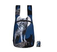 CNTDBU Wolf King Howl Sac à dos pliable 16 l Sac à dos léger et pliable pour voyage Sac à dos de randonnée étanche avec fermeture éclair pour homme et femme
