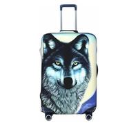 CNTDBU Wolf Under Moon Housse de protection élastique pour valise, résistante aux rayures, s'adapte à la plupart des valises, Noir , M, Bohémien