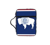 CNTDBU Wyoming Sac fourre-tout avec poignées Motif drapeau de l'État du Wyoming - Résistant à l'eau - Pour voyage à l'église, porte-stylo, tablette, journal