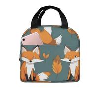 CNTDBU Yellow Fox Sac à déjeuner isotherme avec doublure en aluminium, boîte à déjeuner étanche pour le travail