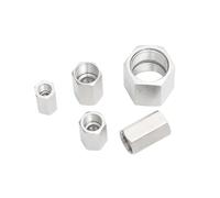 CNTUSRXT 1pc 1/8" 1/4" 3/8" 1/2" 3/4" NPT Female Thread 304 Stainless Steel Hex Socket High Pressure Coupling Connector Pipe Fitting(NPT,3/8")