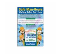 CNTUSRXT Awareness Poster Working Hours Record Goal Progress Chart Canvas Art Print for Office Wall(Framed,08x12inch(20x30cm))