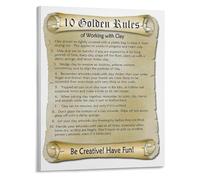 CNTUSRXT Ceramics 101 The Golden Rules Poster Beginner Pottery Techniques and Knowledge Wall-Art(Unframed,16x24inch(40x60cm))