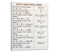 CNTUSRXT Special Series Formulas Poster Mathematics and Calculus Reference Educational Wall-Art for Engineering Study(Framed,12x18inch(30x45cm))
