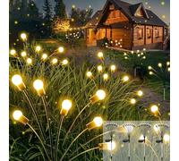 Cnulenzt lumiere solaire exterieur,4 Pièces 8LED lampe jardin solaire IP65 étanches pour jardin, terrasse, cours, balcon décoratif (blanc chaud