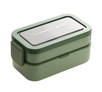 Cnvenient Récipient alimentaire à deux couches avec couvercle à fermeture sécurisée, poignée ergonomique, boîte à bentos unique au design esthétique culturel