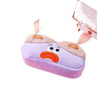 CNWEUFT Grande trousse à stylos en peluche avec gros yeux - Motif : monstre - Pour fille - En forme de cœur - Pour jouets et articles de papeterie, violet, 21.0*9.0*6.2