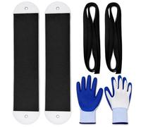 Cnwinu Ensemble de patins robustes de 76 cm pour machine à laver avec sangle et gants, multifonctionnels, réutilisables, pour machine à laver, armoire, canapés, maison, carrelage en bois dur