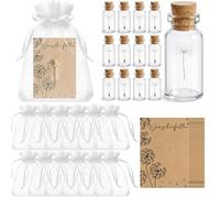 Cnwinu Lot de 12 cadeaux de remerciement - Motif pissenlit - Porte-bonheur - Petite attention - Pissenlit dans un verre - Cadeau de remerciement - Petit cadeau pour Noël, anniversaire, mariage