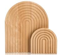 Cnwinu Lot de 2 planches à découper décoratives en bois d'arc-en-ciel, décoration bohème, planche à pain, planche en bois de pin, étagère murale, étagère photo, décoration de table, planche en bois de
