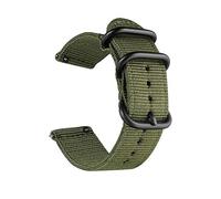 CNYMANY 18mm Bande de Montre Balistique Universelle, Nylon Canvas Woven Loop Bracelet de Remplacement Bracelet Boucle Attache Fermeture réglable pour Smart-Watch Sport Fitness Tracker - Vert