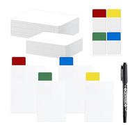 CNYMANY Lot de 80 grands intercalaires pour cartes à collectionner avec onglets et stylo pour jeux de cartes de baseball 11,2 x 8,1 cm 9,7 x 6,9 cm
