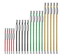 CNYMNAY Porte-clés en Fil Métallique 20 Pièces - 10cm 15cm 22cm 25cm Câble Boucles 2mm avec Connecteur en Acier Inoxydable pour Randonnée et Étiquettes d'Identification de Bagages