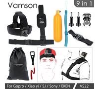 CNYO® 9 dans 1 Vamson pour GoPro Accessoires Floaty Bobber Manfrotto Clé Kit Bandoulière Trépied Pour Gopro Hero 4 3 + pour Xiaomi VS22