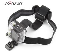 CNYO® Élastique Réglable Head Strap Mont Harnais Ceinture Avec Anti Slide Colle montage pour GoPro Hero 6 5 4 pour SJCAM pour Xiaomi Yi