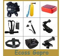 CNYO® GoPro chien harnais chercher + poitrine corps montage + Main Bobber bâton + Manfrotto trépied Pour GoPro Hero4 3 3 sj4000 XiaoMi Yi 4 k Accessoire Ensemble