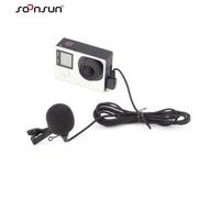 CNYO® Haute Qualité Mini USB Externe Microphone avec Col Clip sur Mic pour Gopro Hero 4 3 + 3 Caméra