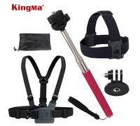 CNYO® KingMa 3 in 1 For Gopro Accessories Kit Head Strap Mount + Chest Strap + Tripod Stick with Tripod Mount Adapter Free Shipping