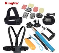 CNYO® KingMa For Gopro Accessories Chest Belt+Head Strap+Helmet Strap+Floaty Bobber+Monopod for Gopro Hero3 3+ 4