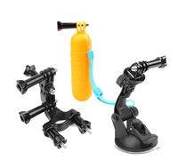 CNYO® SHOOT Anti Slip Flotteur Grip avec Vélo Clamp Ventouse pour GoPro Hero 5 4 3 SJCAM Xiaomi Yi 4K Eken Caméra Accessoires Set