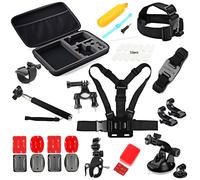 CNYO® SHOOT Cyclisme Casque Mont Accessoires Set Head Chest Strap Monopode Pour Go Pro Hero 5 4 3 SJCAM Xiaomi Yi 4 k Xiaoyi Eken Caméra