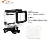 CNYO® Tekcam Case Boîtier Étanche 60 M Plongée Squelettes Cadre pour Gopro hero 6 hero 5 avec Palpable Backdoor