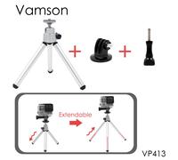 CNYO® Vamson pour Go Pro Accessoires Mini Évolutive Manfrotto Trépied Pour GoPro Hero 5 4 3 + pour Sj4000 pour Xiaomi pour Yi Caméra VP413