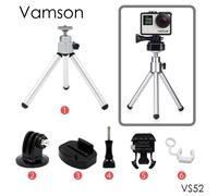 CNYO® Vamson pour Gopro Accessoires Plat Libération Rapide Mini Trépied Mount Adapter Pour Gopro Hero 5 4 3 + pour Xiaomi pour Yi 4 K VS52
