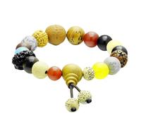 CNYTPE Bracelet Feng Shui à 18 graines pour homme/femme - Bijou de bénédiction du temple antique avec sagesse orientale et esthétique américaine - Gardien de la chance et de la richesse pour