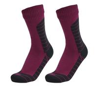 CNYUON 1 Pair Waterproof Socks Breathable Winter Skiing Sock Mid-Tube Hiking Socks Foot Protection Winter Wading Riding Skiing Socks Pour Homme(Wine Red,S 37-39)