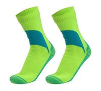 CNYUON 1 Pair Waterproof Socks Elastic Breathable Mid-Tube Socks Foot Protection Windproof Hiking Wading Riding Skiing Socks Pour Homme(Blue yellow,L 24cm-25cm)