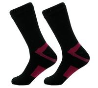 CNYUON 1 Pair Waterproof Socks Elastic Breathable Mid-Tube Socks Foot Protection Windproof Winter Hiking Wading Riding Skiing Socks Pour Homme(Red Black,Euro43-46)