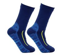 CNYUON 1 Pair Waterproof Socks Elastic Breathable Mid-Tube Socks Foot Protection Windproof Winter Hiking Wading Riding Skiing Socks Pour Homme(Blue,Euro43-46)