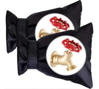 CNYUON 2pcs Garden Faucet Pipe Frost Protective Socks Winter Outdoor Cover Waterproof Anti-Freeze Reusable Tap Insulation Protectors