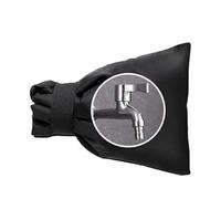 CNYUON 2pcs Outdoor Winter Faucet Cover Anti Freezing Insulation Sleeve Waterproof Thermal Protector Crack Protection Bag(Black)