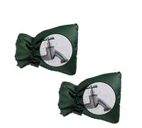 CNYUON 2PCS Warm Outdoor Faucet Protector Anti-Freeze Insulation Cover Crack Protection Bag Warming Supplies(Green)