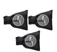 CNYUON 3PC Outdoor Faucet Cover Winter Freeze Protection Tap Insulated Sleeve Waterproof Anti Crack Spigot Bag Garden Pipe Protector(Black)